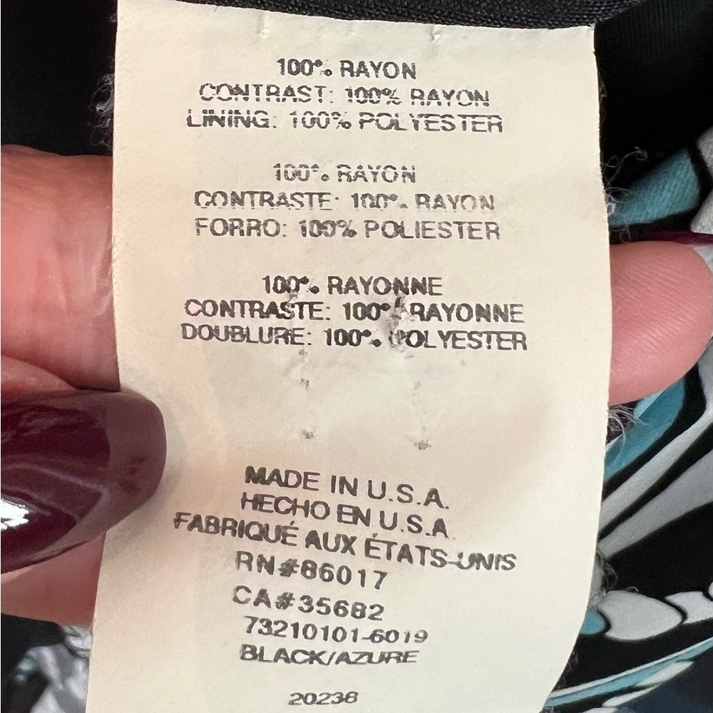 Bebe Y2K Wrap Dress XS Black Blue Print Stretch Lined. - Picture 5 of 10
